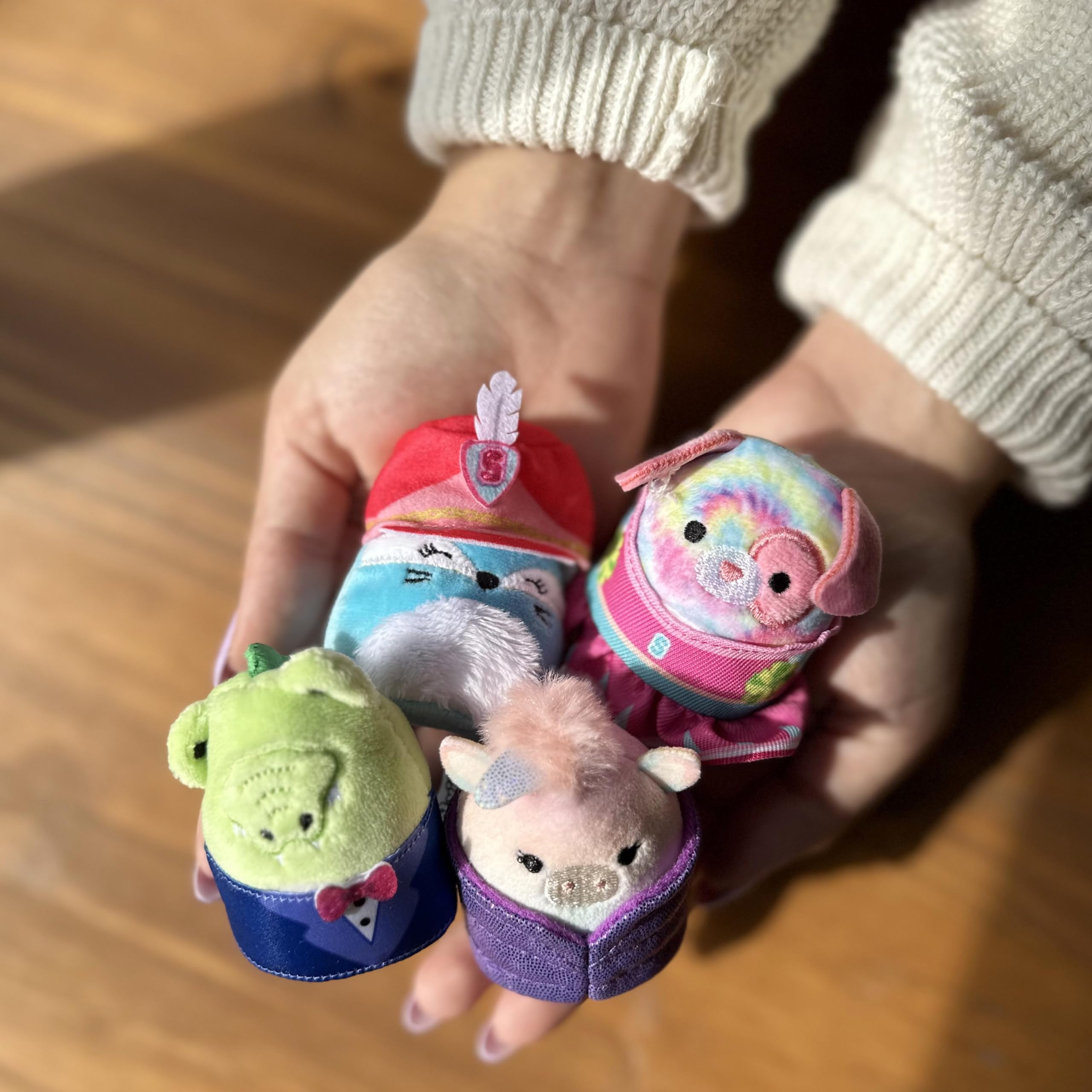 Squishmallows Squishville gift idea display, soft collectible companions