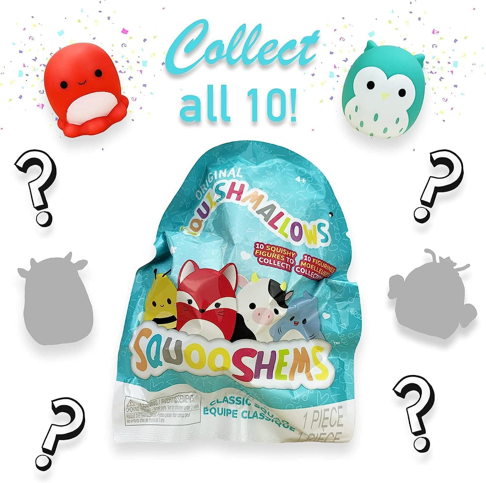 Squishmallows Squooshems classic squad plush adds soft comfort to playtime.
