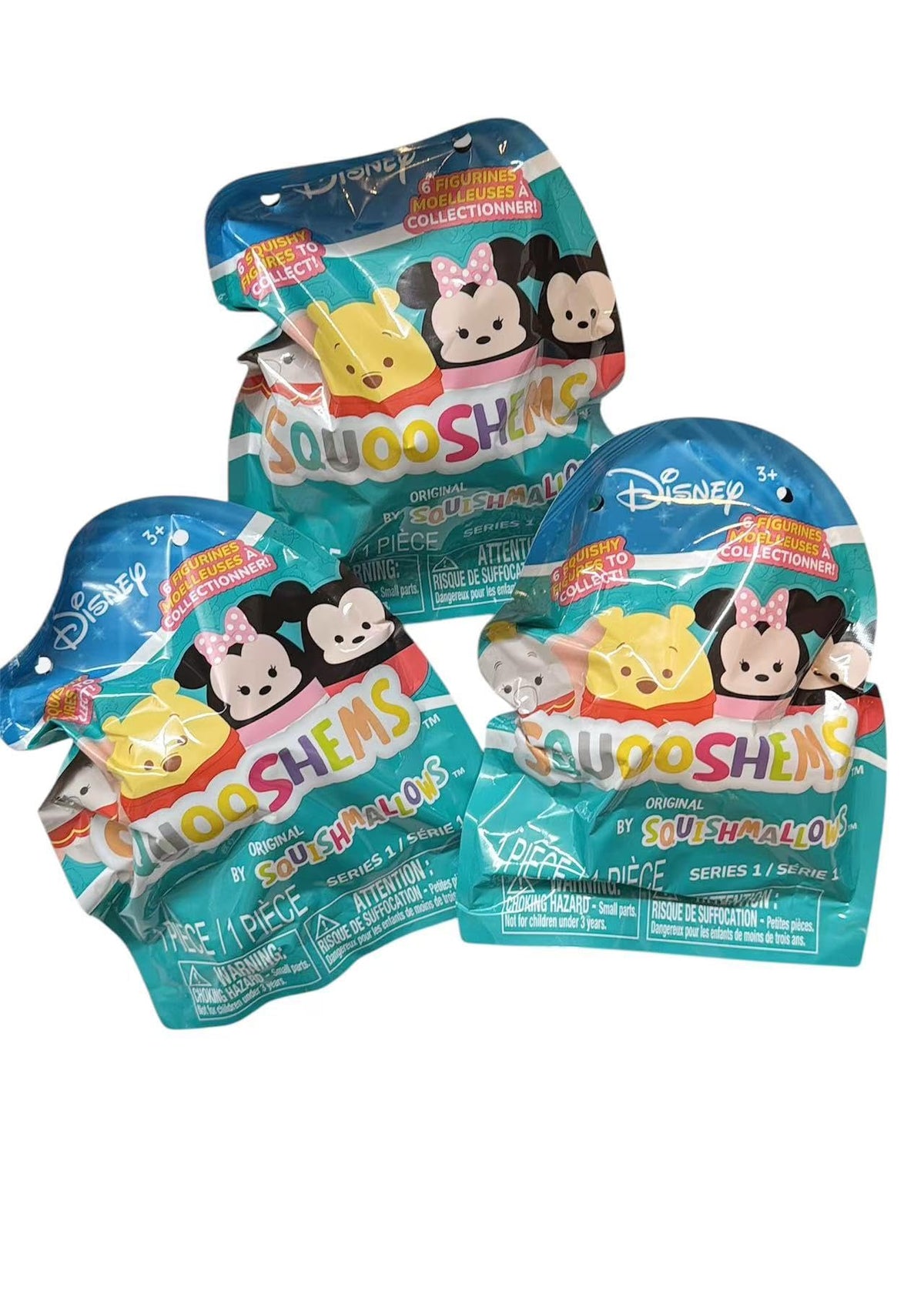 Squishmallows Squooshems Disney 3-Pack cover image, ideal for desk display and gifting