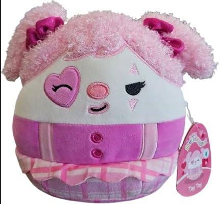 Squishmallows Tay Tay Valentines 7-Inch front view, cuddly companion for kids