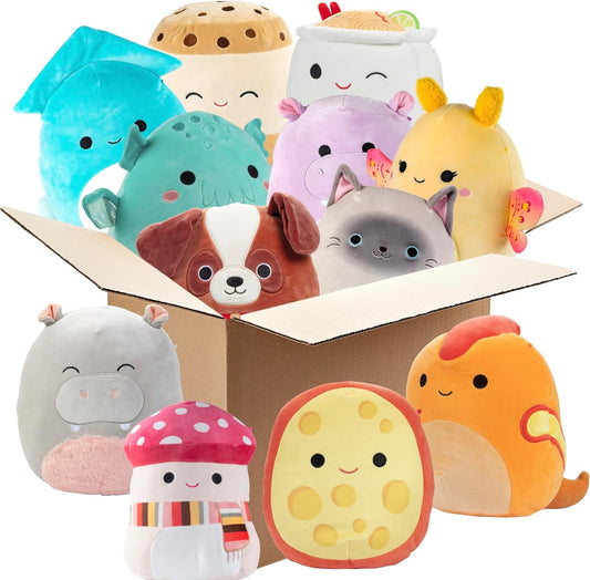 Squishmallows two 10-inch plush closeup for comforting cuddles on the go.