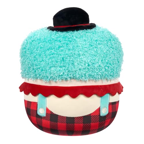 Squishmallows Ukee black bowler hat side view showcases iconic character style.