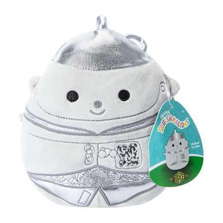 Squishmallows Wicked Tin Man cuddly pose, perfect travel buddy.