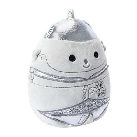Squishmallows Wicked Tin Man face detail, expressive eyes for imaginative play.