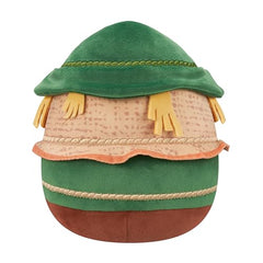 Squishmallows Wizard of Oz Scarecrow close-up texture emphasizes plush fibers and friendly face.