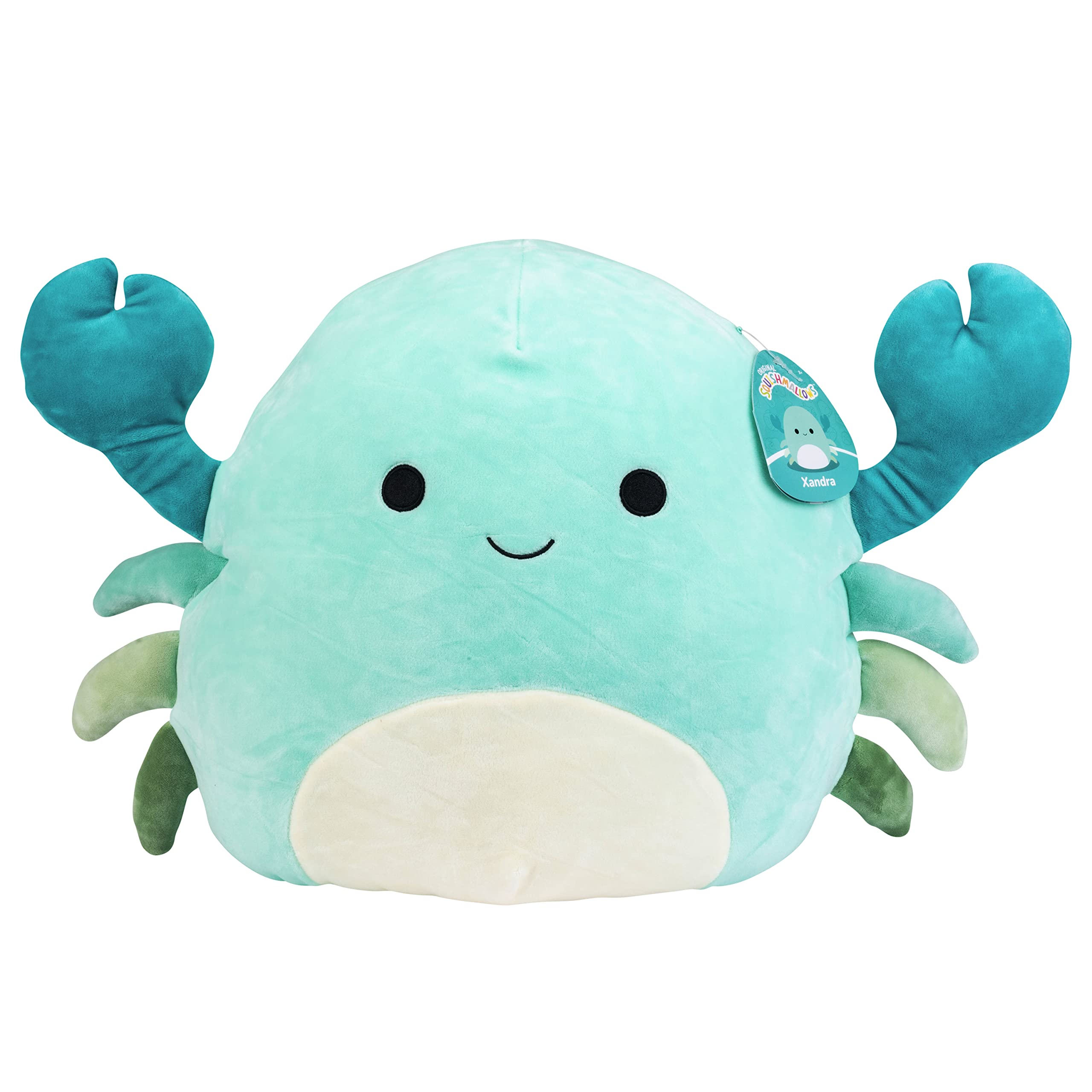 Squishmallows Xandra Crab 14-inch plush, cuddly buddy for kids' playtime and bedtime