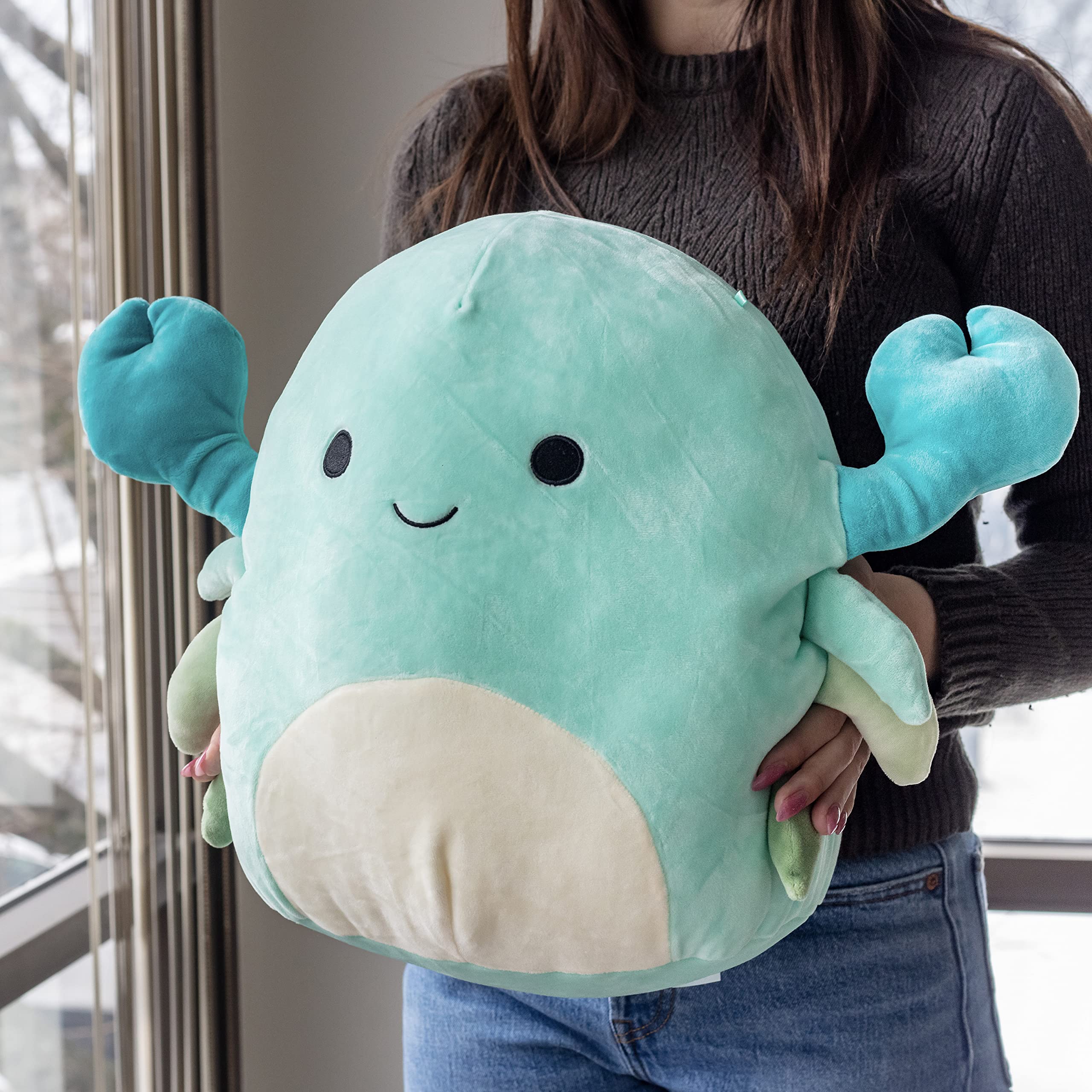 Squishmallows Xandra Crab travel-friendly stuffed animal for car rides