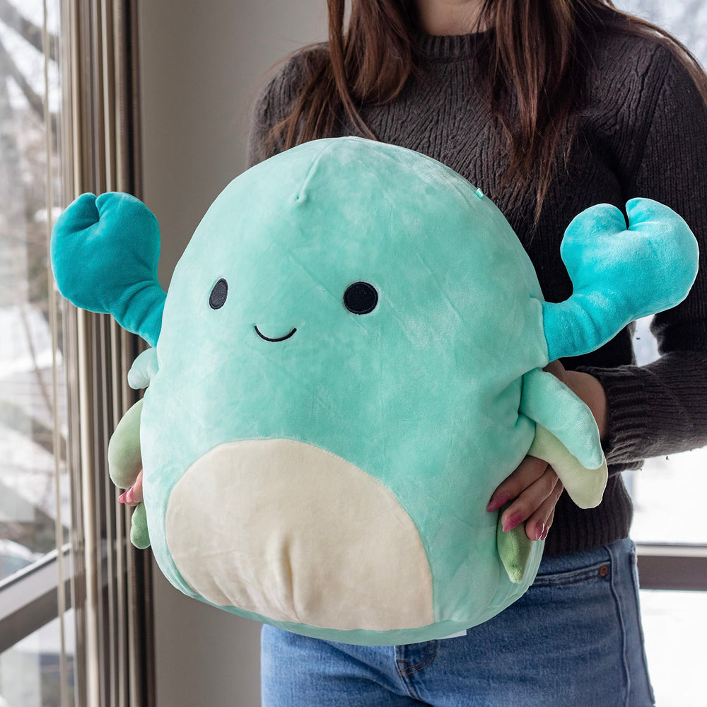 Squishmallows Xandra Crab travel-friendly stuffed animal for car rides