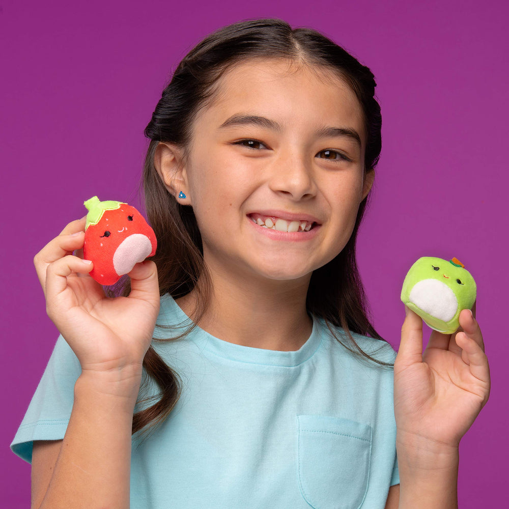 Squishville mini watermelon plush with plush filling for gentle squish.