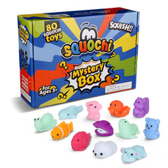 SQUOCHI mystery pack 80 blind bags unboxing reveals unique mochi squishies for kids' play