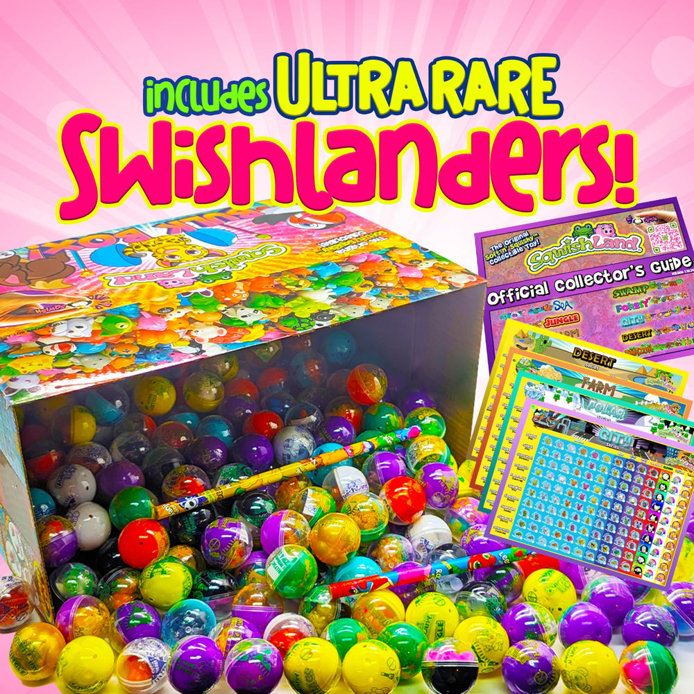 SqwishLand mini squishy collection shows ultra-rare animals, ideal as prize box surprises.