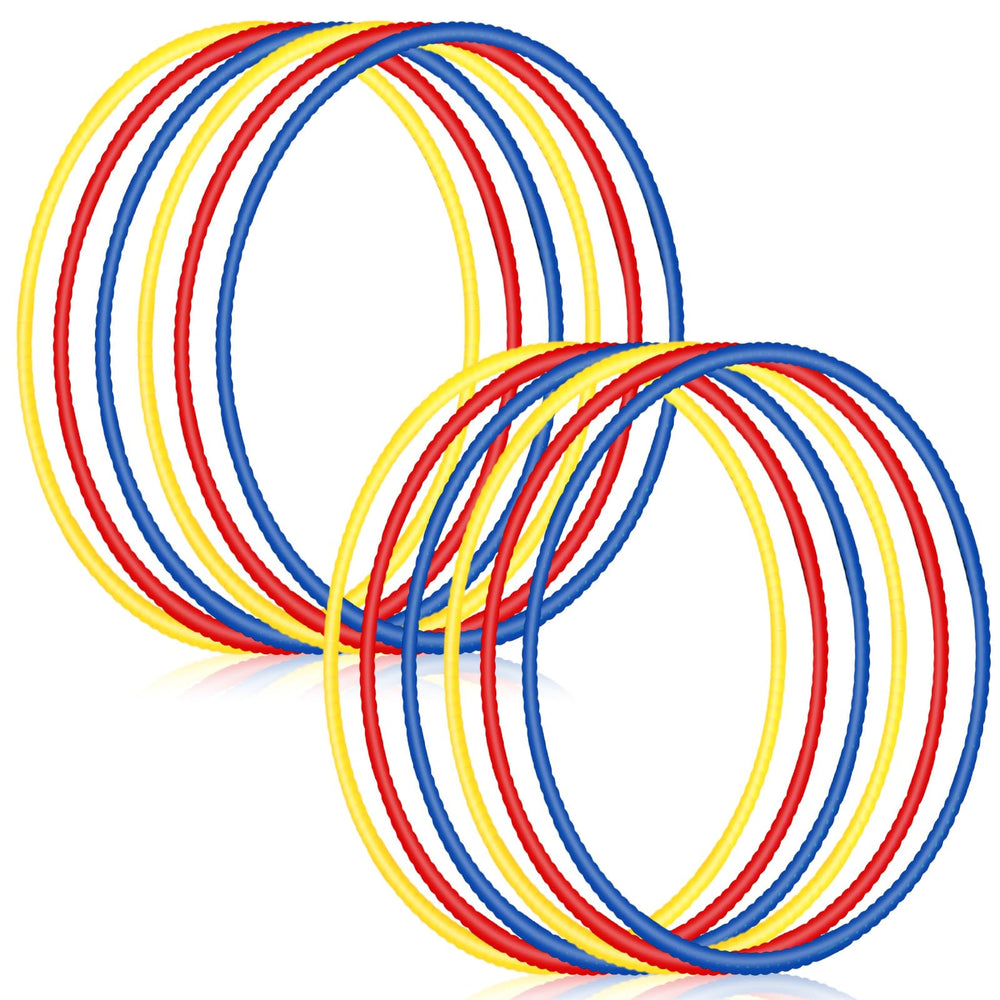 Sratte 12pcs hoop set in red, blue and yellow for versatile workouts