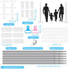 Sratte balloon column stand base filled increases wind-resistance during events.