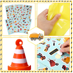 Sratte construction traffic cone cups with straws for easy sipping.
