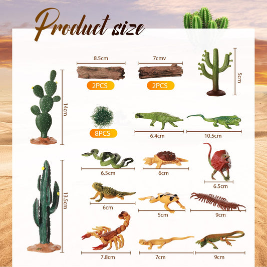 Sratte lizard figurine from the desert diorama kit in close-up