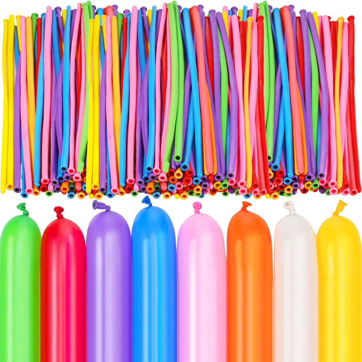 Sratte graduation balloons in rainbow colors for bold arch decorations.