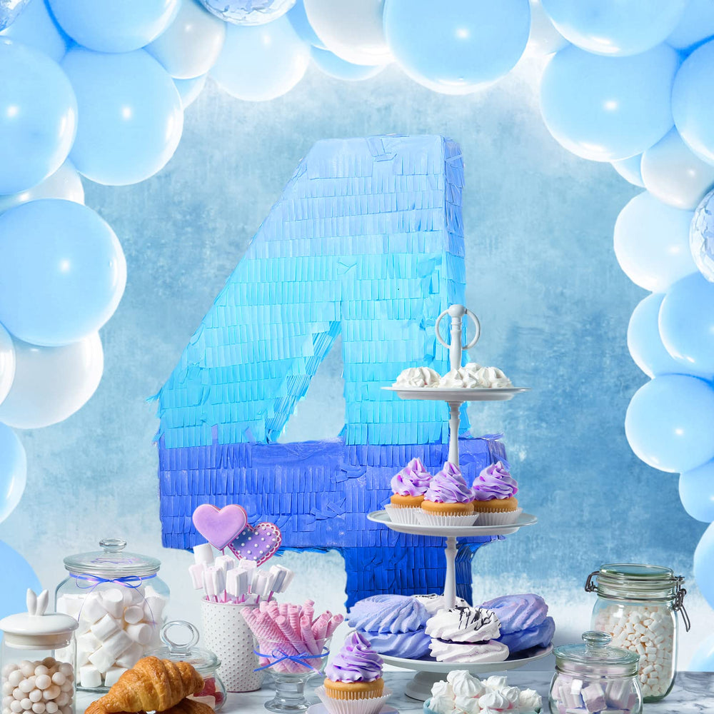 Sratte bright gradient blue pinata design enhances party decor