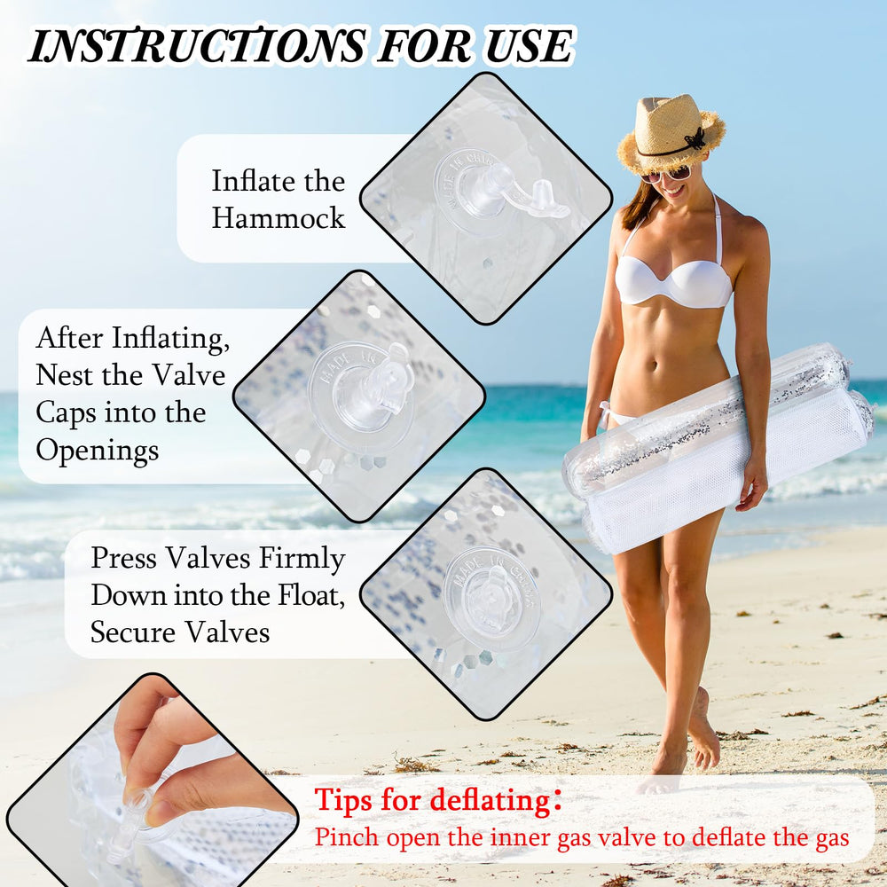 Sratte pool hammock with mesh center keeps you cool