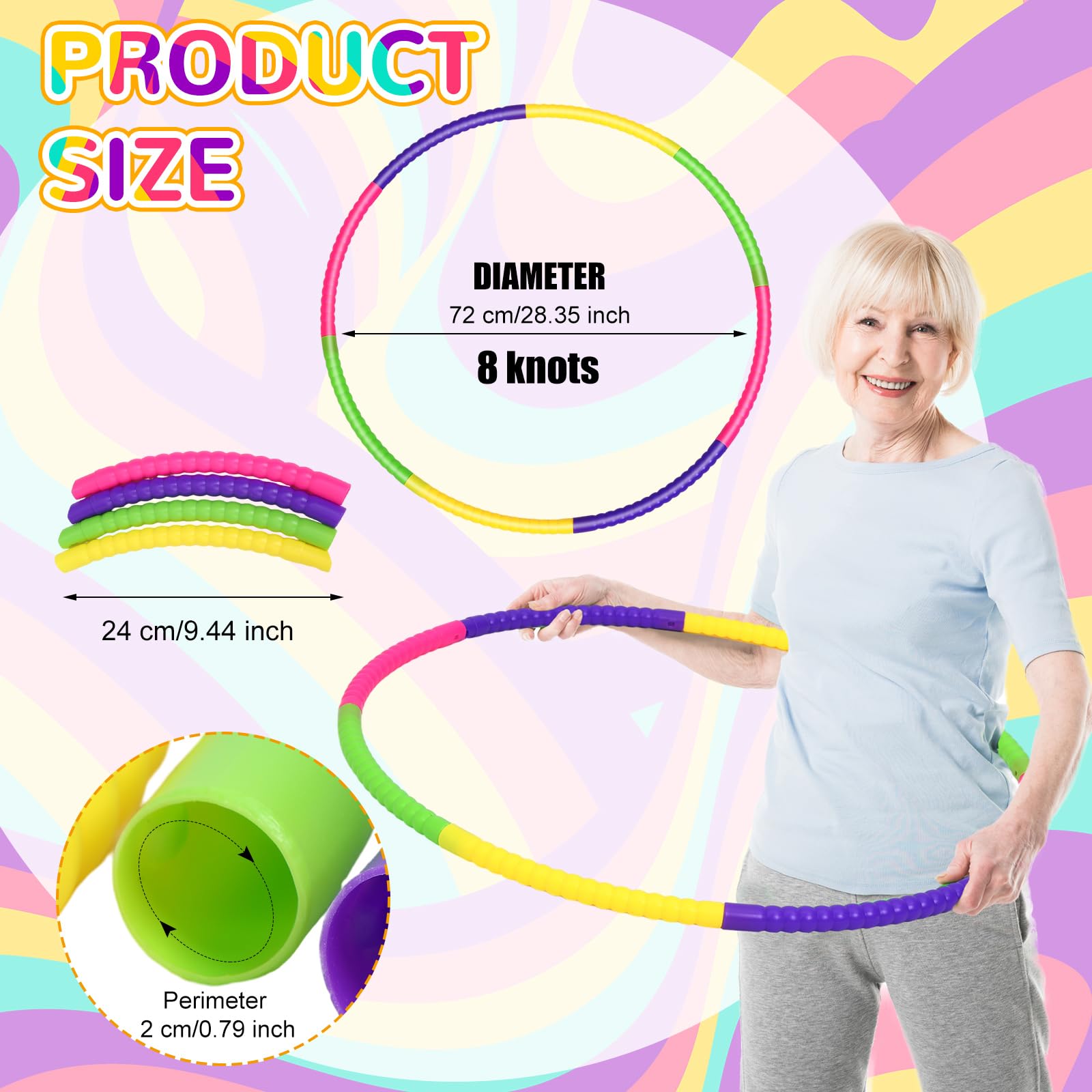 Sratte toy hoop with 8 removable blocks for compact storage