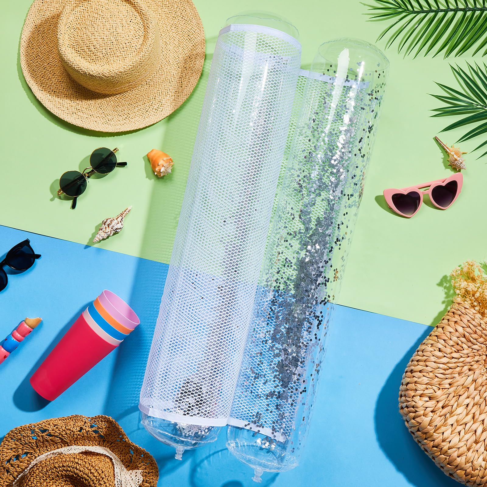Sratte travel-friendly pool float folds compactly for trips