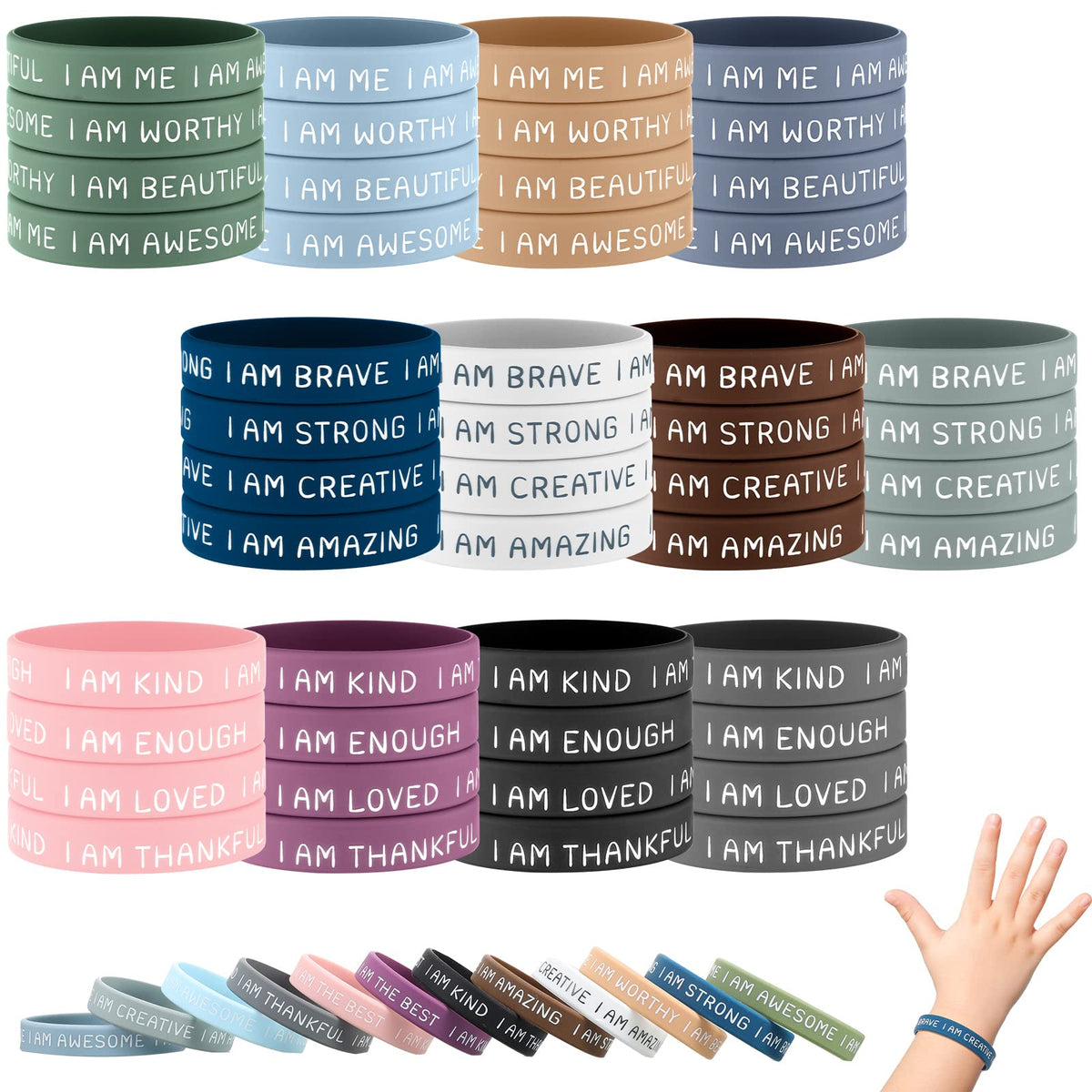 Sratte colorful wristbands collection for kids, ideal classroom rewards.