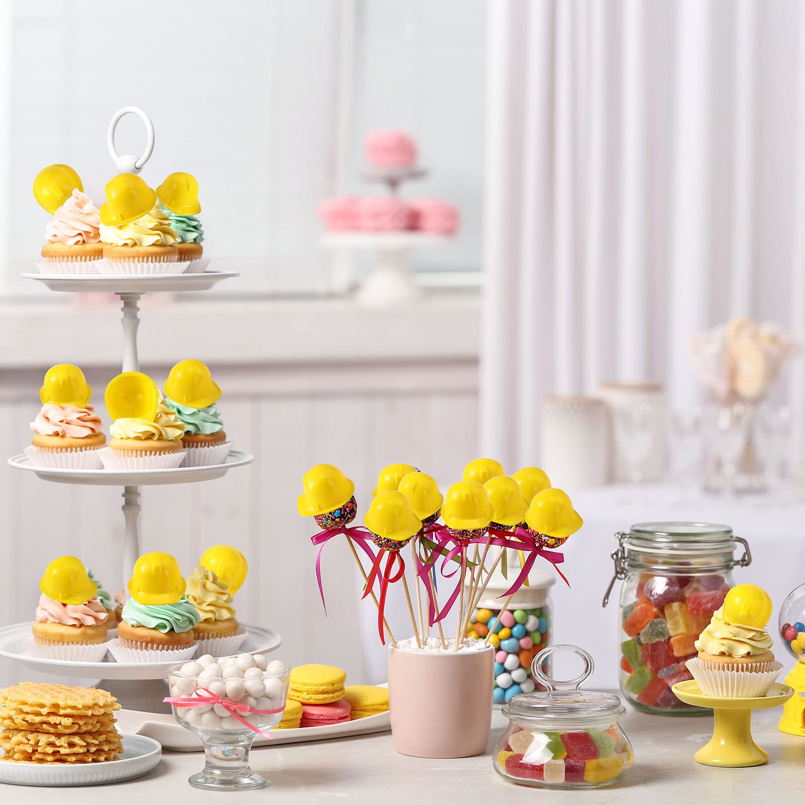 Sratte yellow tiny hats ideal for party decor and DIY projects