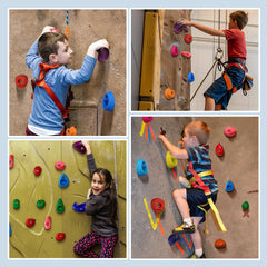 SREHRLY family-friendly climbing scene for kids and adults.
