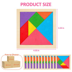SRENJU SINU Tangram pieces measure 4.3 by 4.3 inches