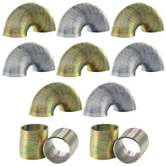 Srenta 1-inch coil spring in silver and gold for playful demonstrations and gifts.