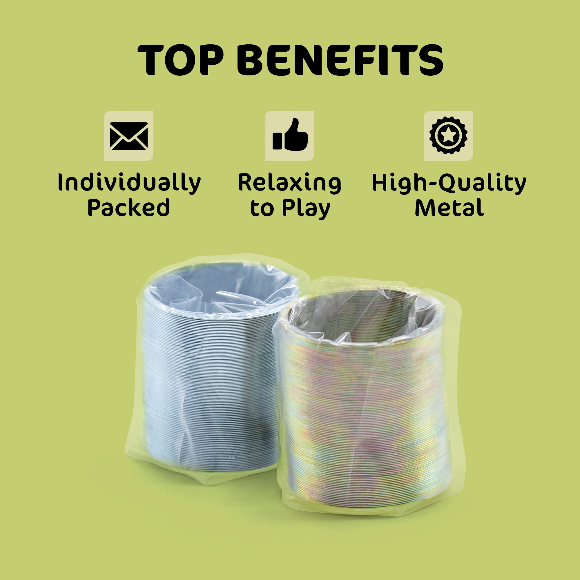Srenta durable metal coil spring resists rough play.