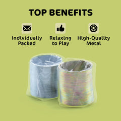 Srenta durable metal coil spring resists rough play.