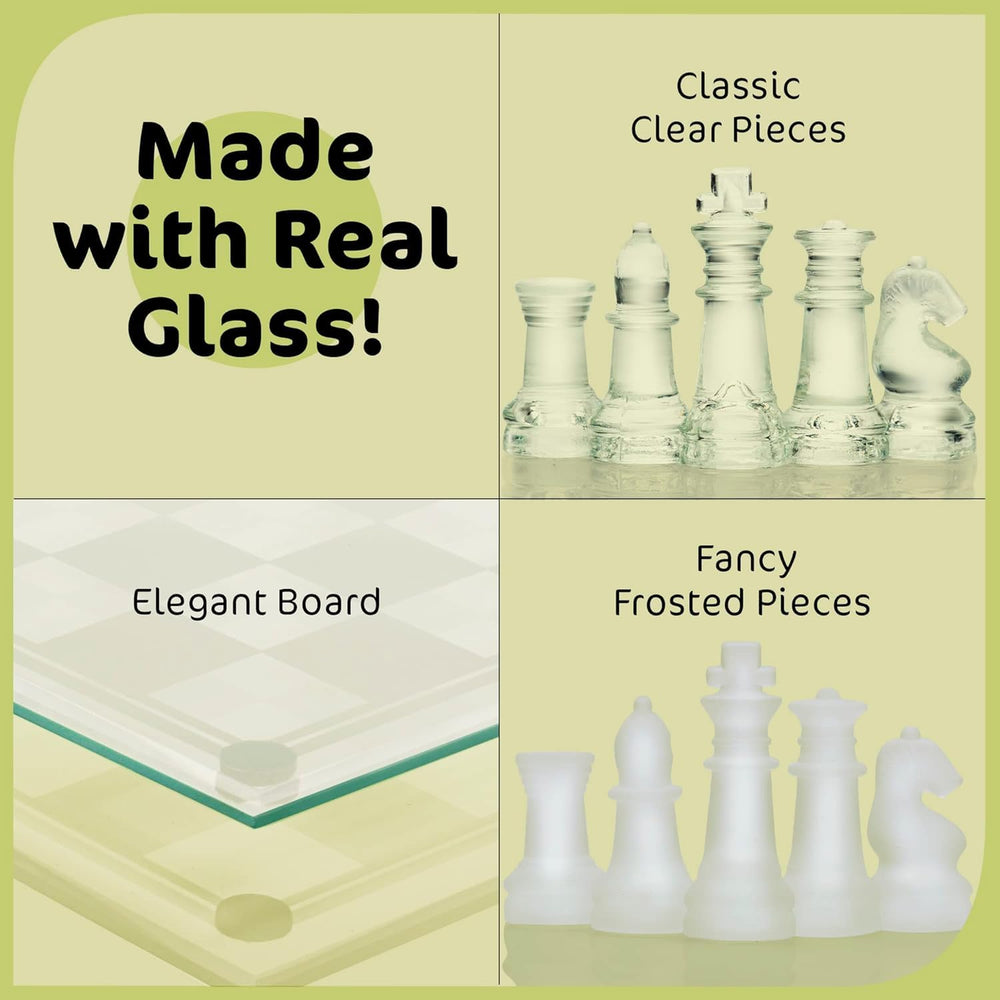 Srenta frosted pieces add tactile depth and visual variety on the board