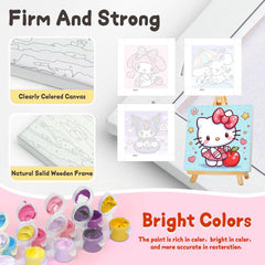 Sretoul 8x8 inch canvas with clear numbers to guide coloring