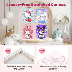 Sretoul wooden easel supports kids artwork during painting