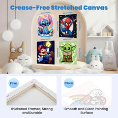 Sretoul wooden easel for paint by numbers, sturdy and safe for kids