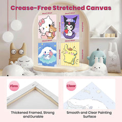 Sretoul wooden easel provides stable support for framed canvases during painting.