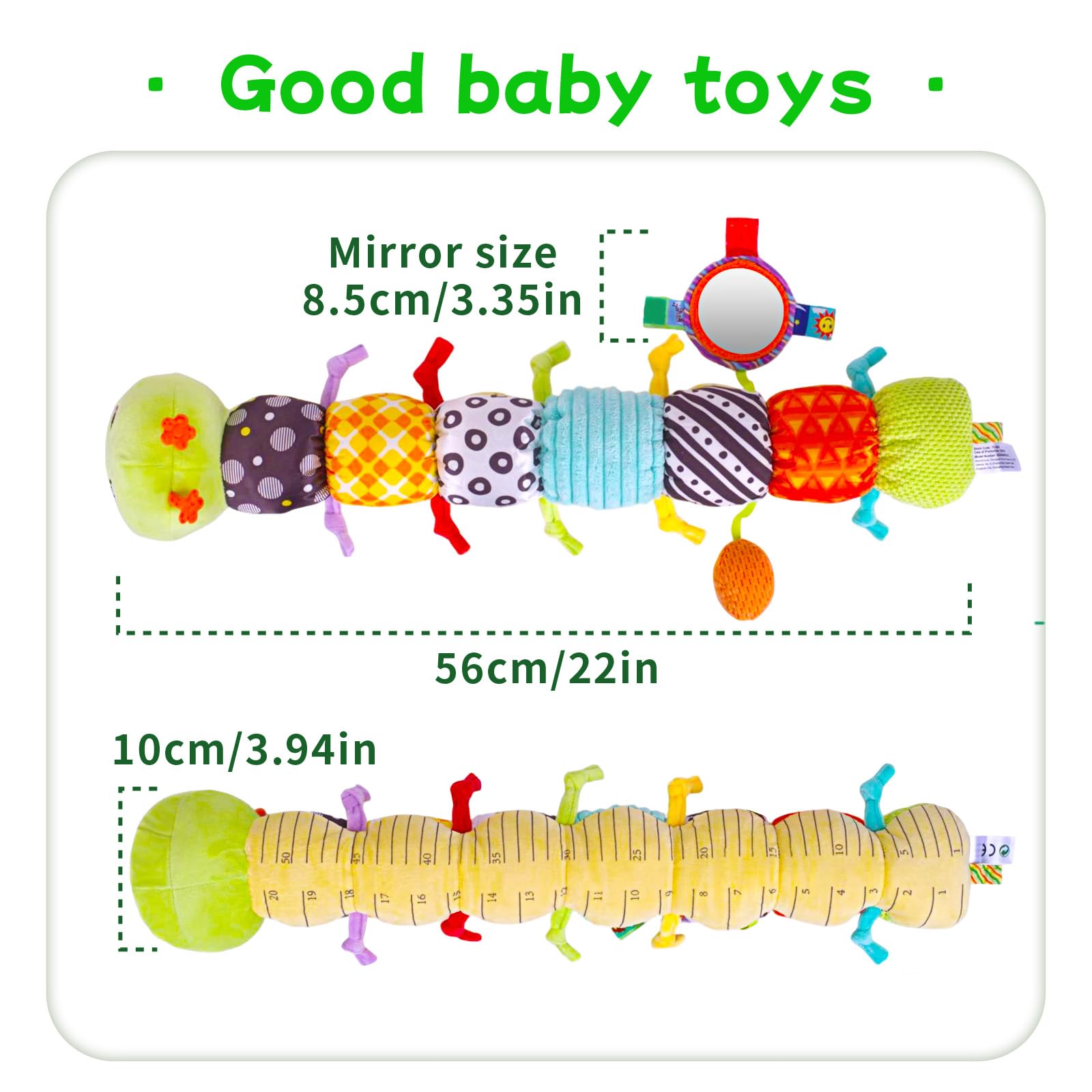 SRICH musical caterpillar with textured surfaces for multi-sensory play