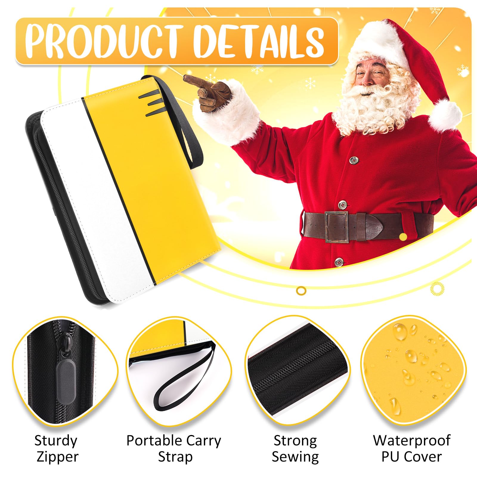 SRISE binder interior with 50 removable sleeves for 400-card capacity