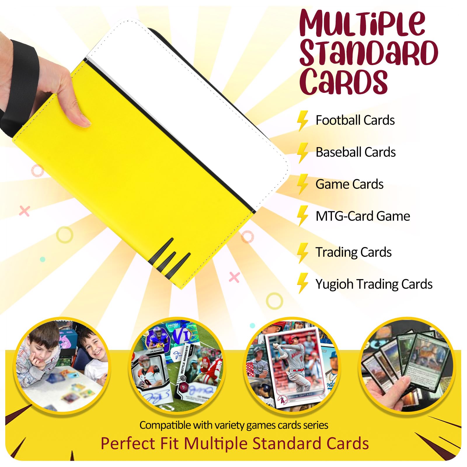 SRISE binder capacity for multiple card types including Yu-Gi-Oh and MTG