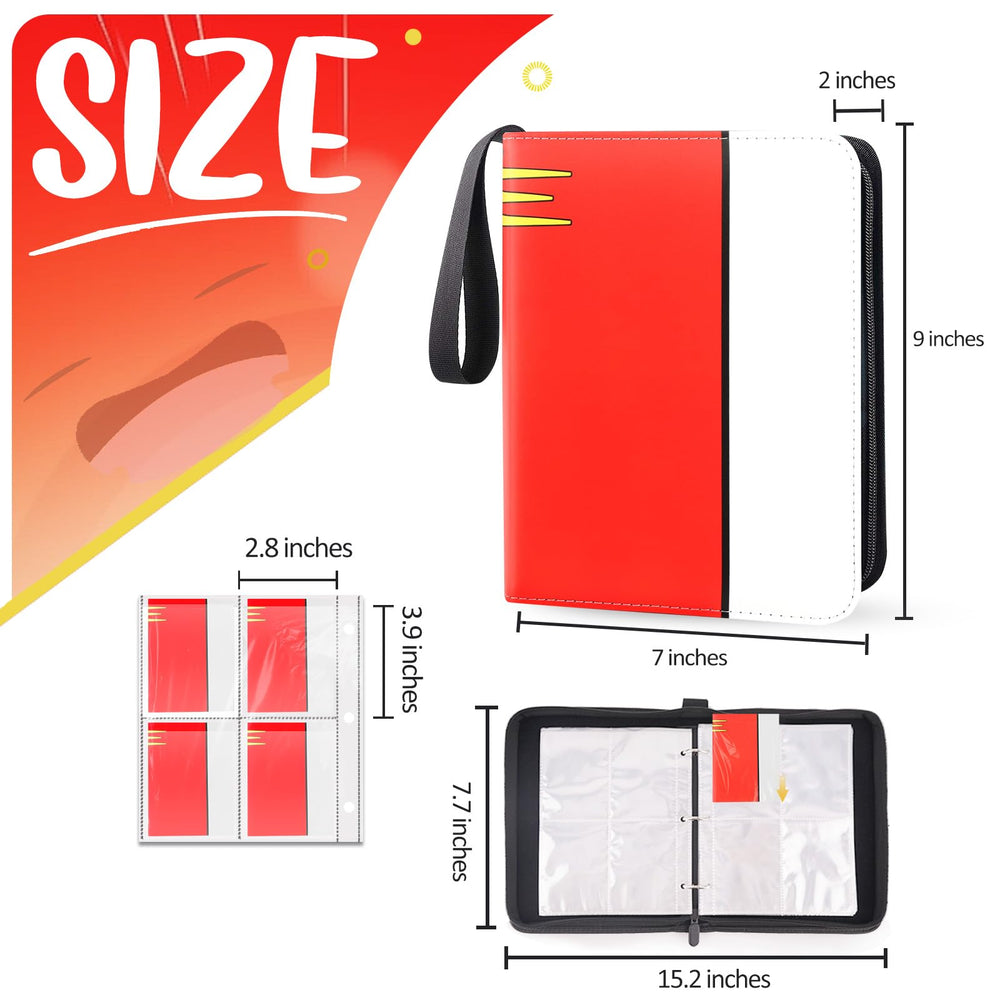 SRISE Card Binder displays 400-card capacity with clear sleeves for easy viewing.