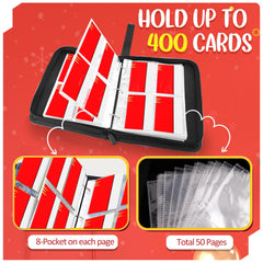 SRISE Card Binder zipper closure prevents cards from falling out during transport.