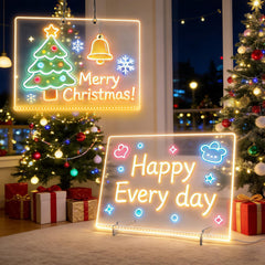 Srkmxzr LED Drawing Board 2-Pack front view shows two glow-ready boards for vivid notes