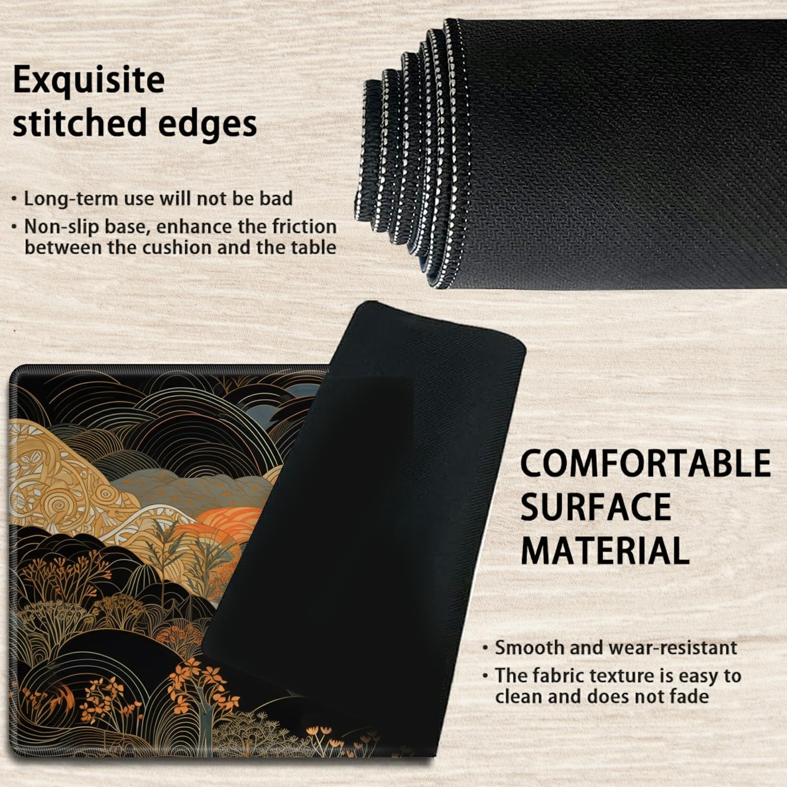 SROJDHFJB soft surface provides comfortable feel during long sessions.