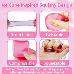 Ssqauvig Ice Cube Stress Ball blue showcases squish texture for quick relief