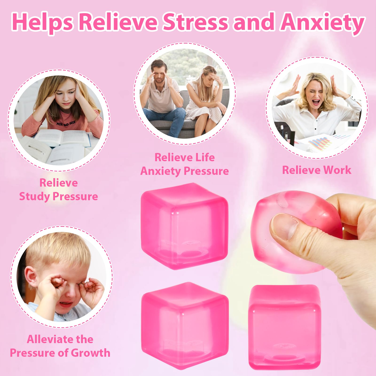 Ssqauvig handheld ice-cube stress ball fits easily in the palm