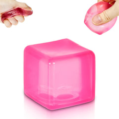 Ssqauvig Ice Cube Stress Ball pink in hand offers focused, calming squish