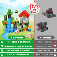 SSAWER ABS plastic construction blocks provide durable kid-safe playtime.