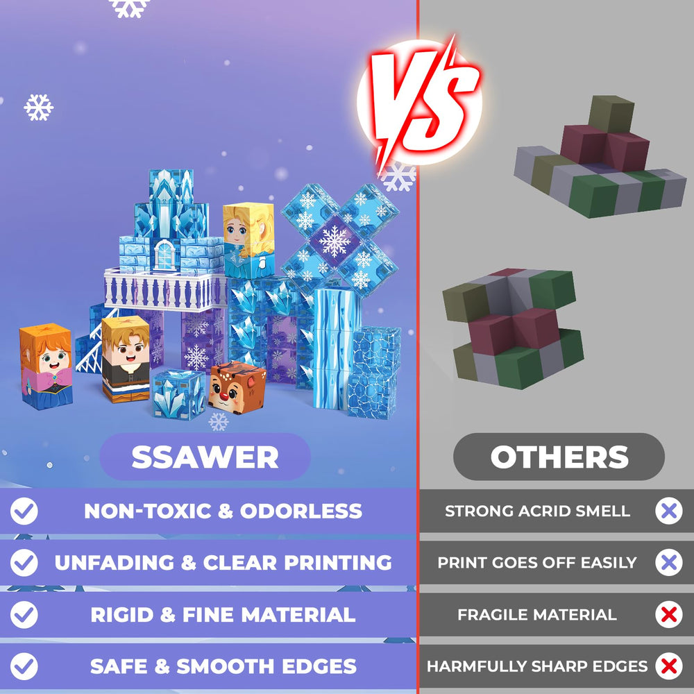 Durable SSAWER ABS plastic magnetic blocks for long-lasting fun