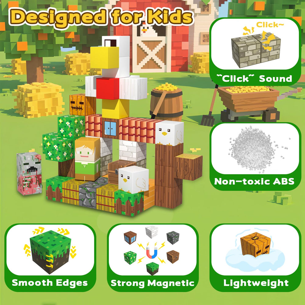 SSAWER durable ABS plastic blocks snapped together to form sturdy structures