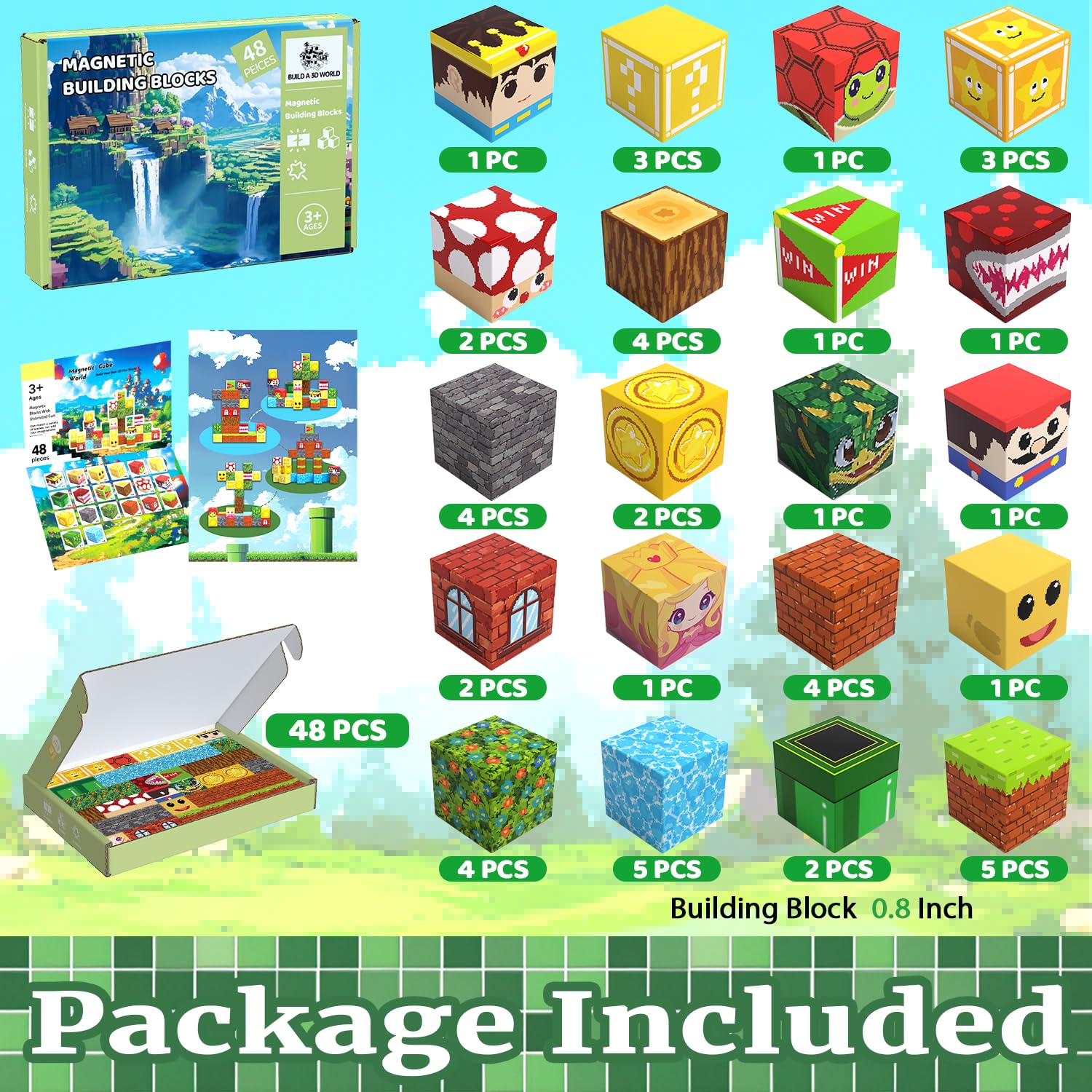 SSAWER Magnetic Blocks forest classroom play supports collaborative learning